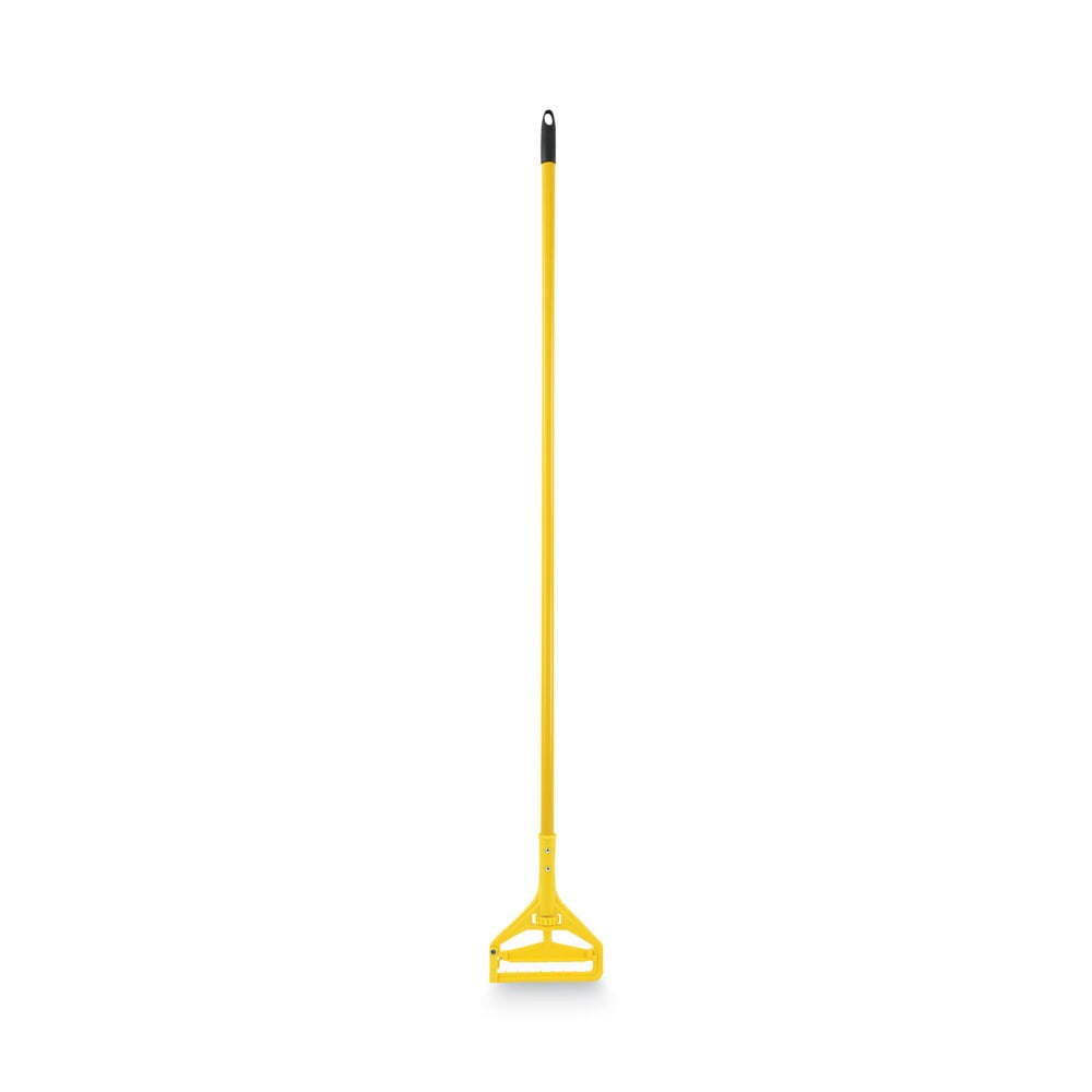 60 in. Quick Change Side-Latch Plastic Mop Head Aluminum Handle - Yellow