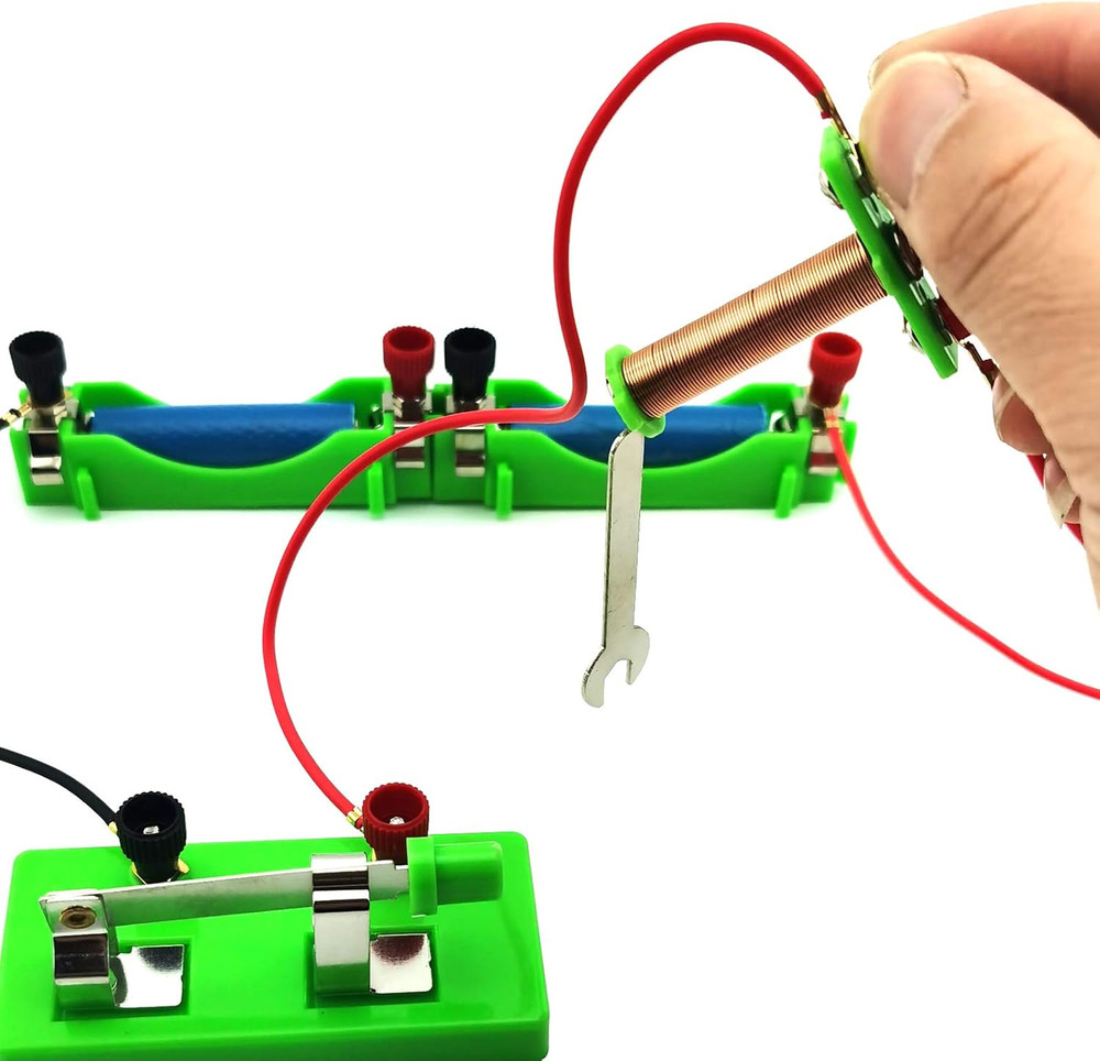 DIY Physics Experiment Model Kit Electromagnetic Materials Electromagnet and Bas
