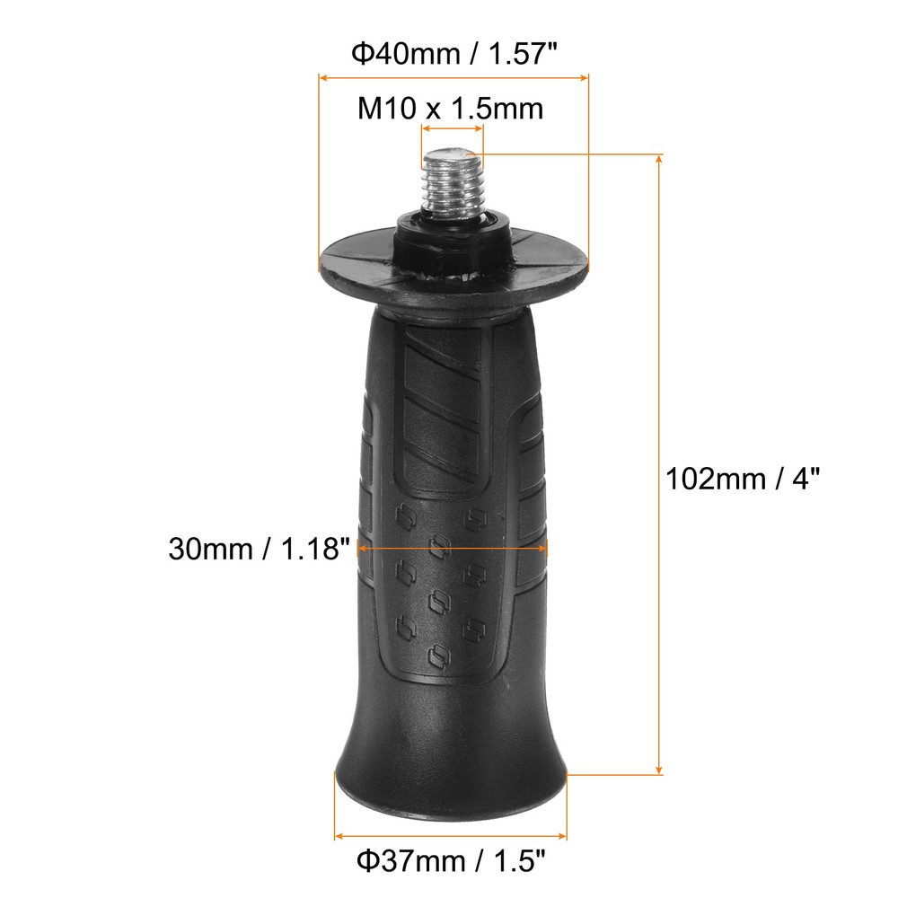 2pcs Side Handle M10 Thread Non-Slip Grinder Handle Replacement