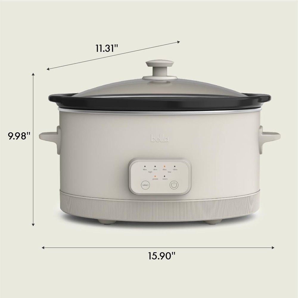 6.0 Qt Programmable Slow Cooker, Ceramic Nonstick Coating, Adjustable Temperatur