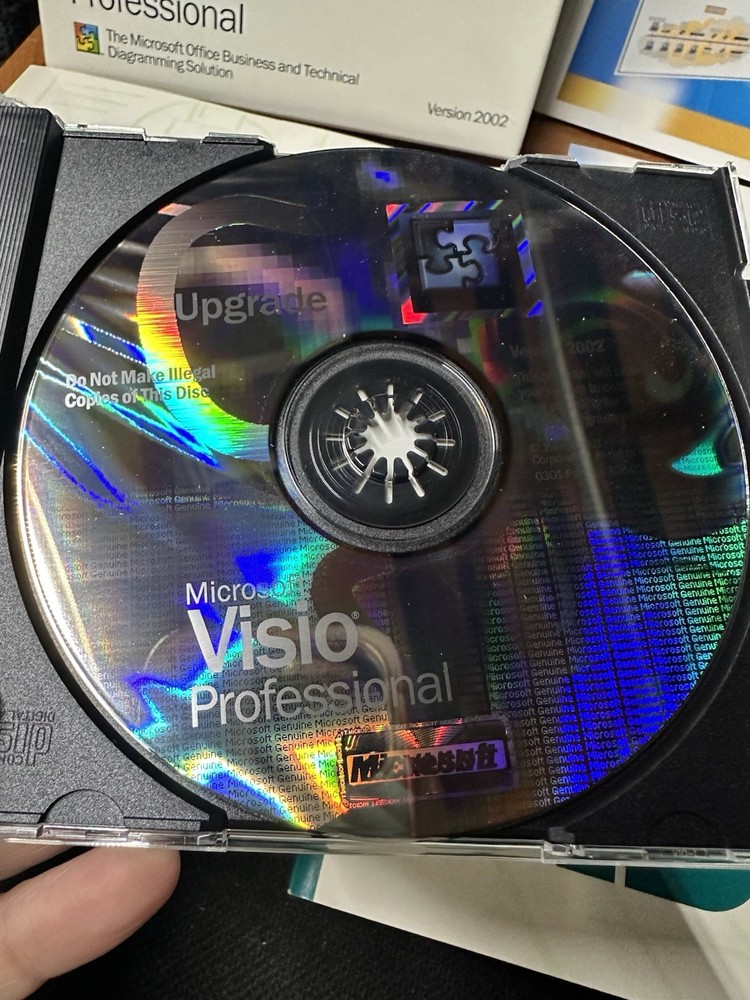 VINTAGE - Microsoft Visio Professional Version 2002 -Big Box Software PC Windows
