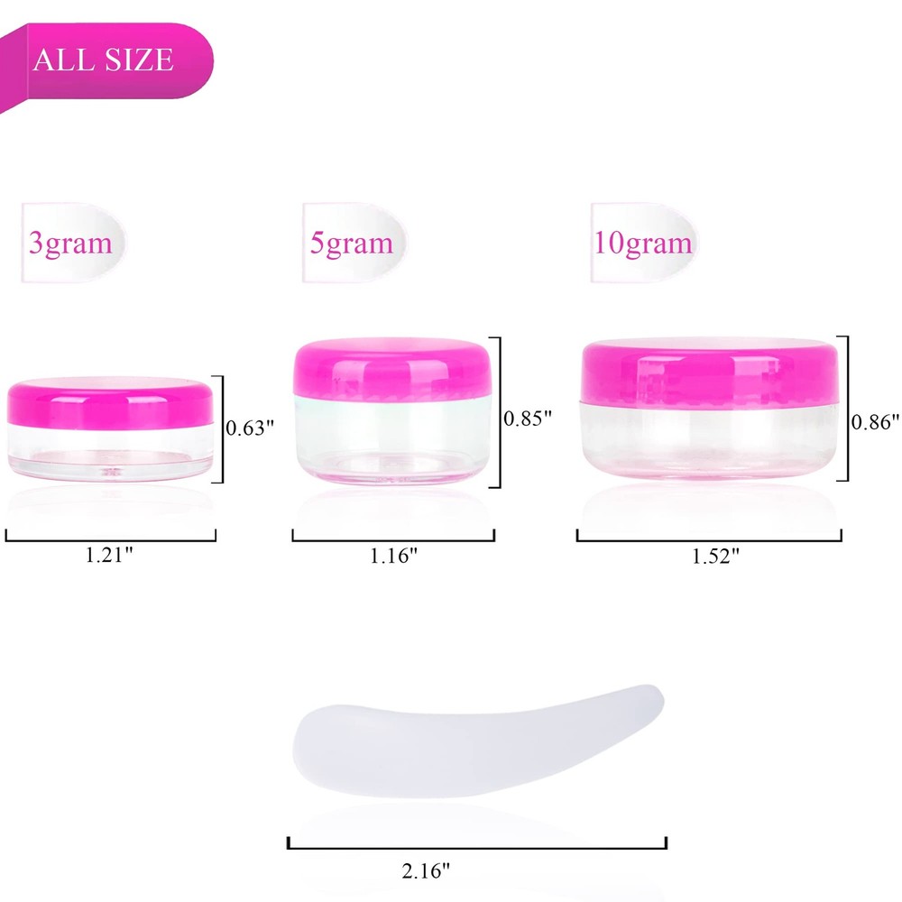 25PCS 3ml Sample Containers with Lids and Spatulas for Makeup, Oils, and More