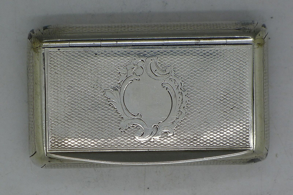 FRENCH ANTIQUE SOLID SILVER SNUFF BOX NO MONOGRAM NICE BOX ENTOURAGE1 SELLER