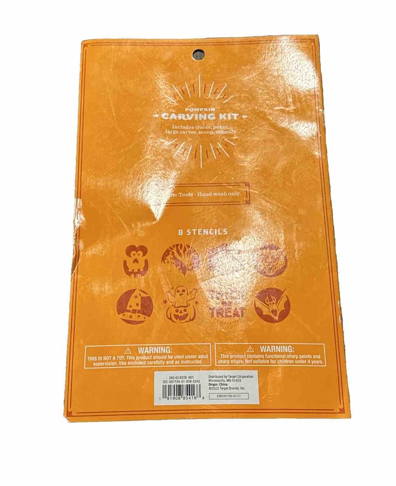 4-Tools & 8 Patterns Halloween Pumpkin Carving Kit - Hyde & EEK! Boutique™