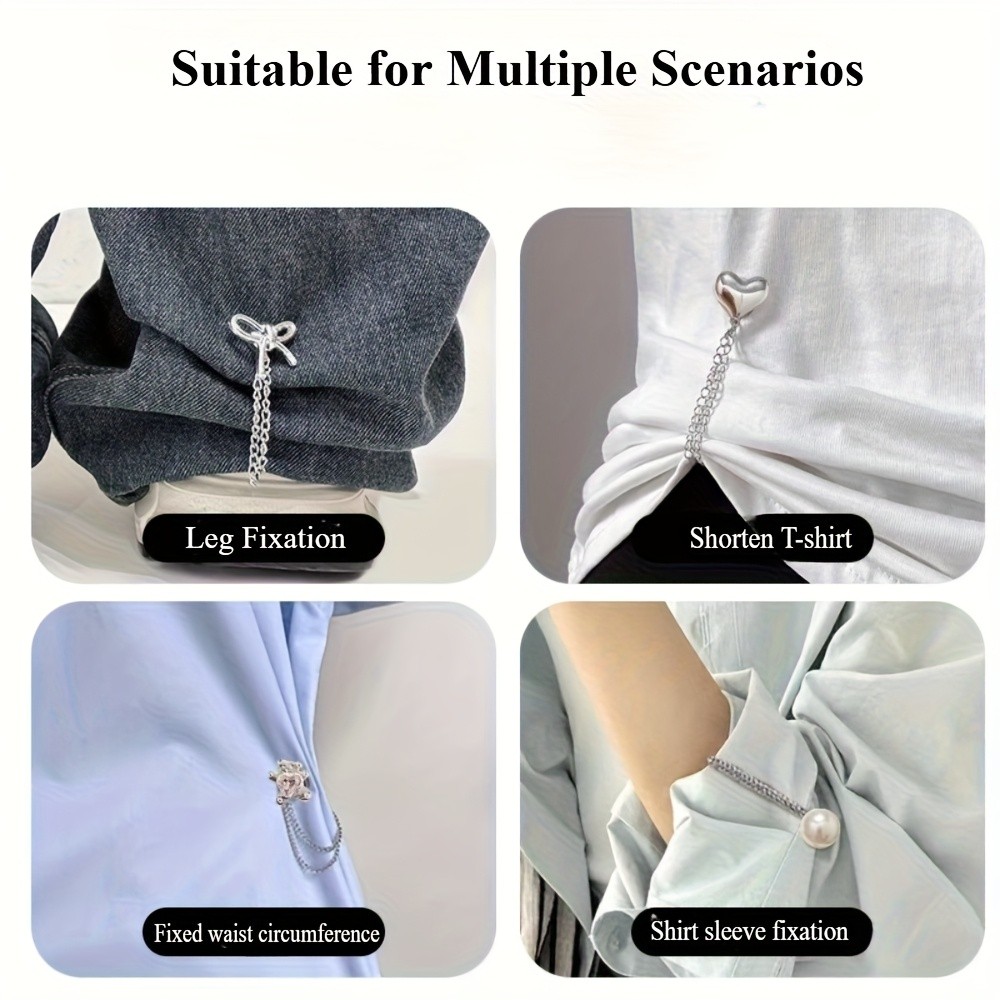 Multi-Functional User Friendly Sturdy 6 Women's No-Sew Adjustable Pant Hem Clips