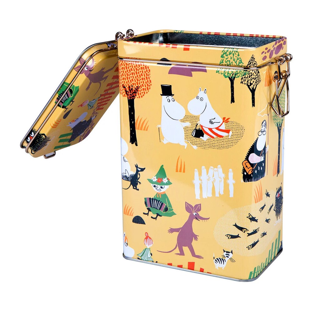 Moomin Coffee Tea Tin Box Forest Walk Yellow