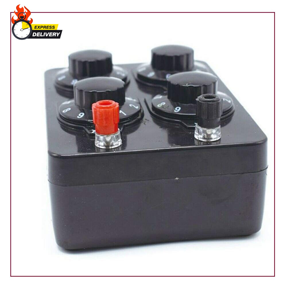 1Pcs 0-9999 Ohm Simple Resistance Box Precision Variable Resistor for Physical E