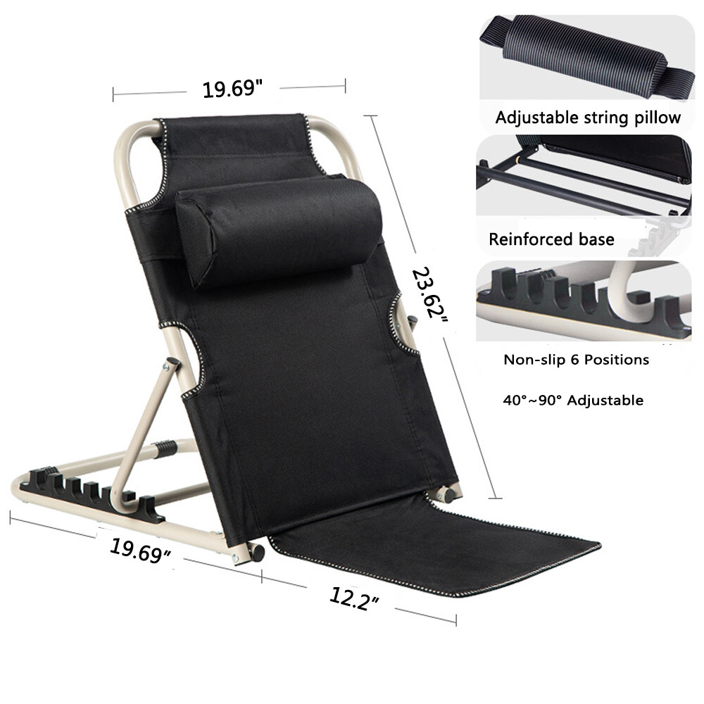 Adjustable Lifting Bed Backrest with Armrest Sit up Back Rest Chair for Bed