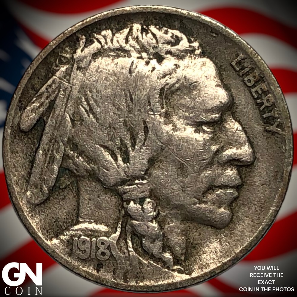 1918 D Buffalo Nickel X7726