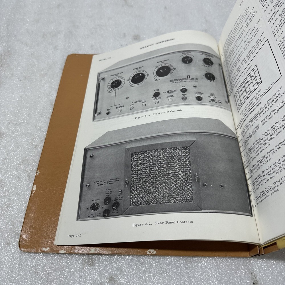 Datapulse Model 104 10 MC Pulse Generator Instruction Manual