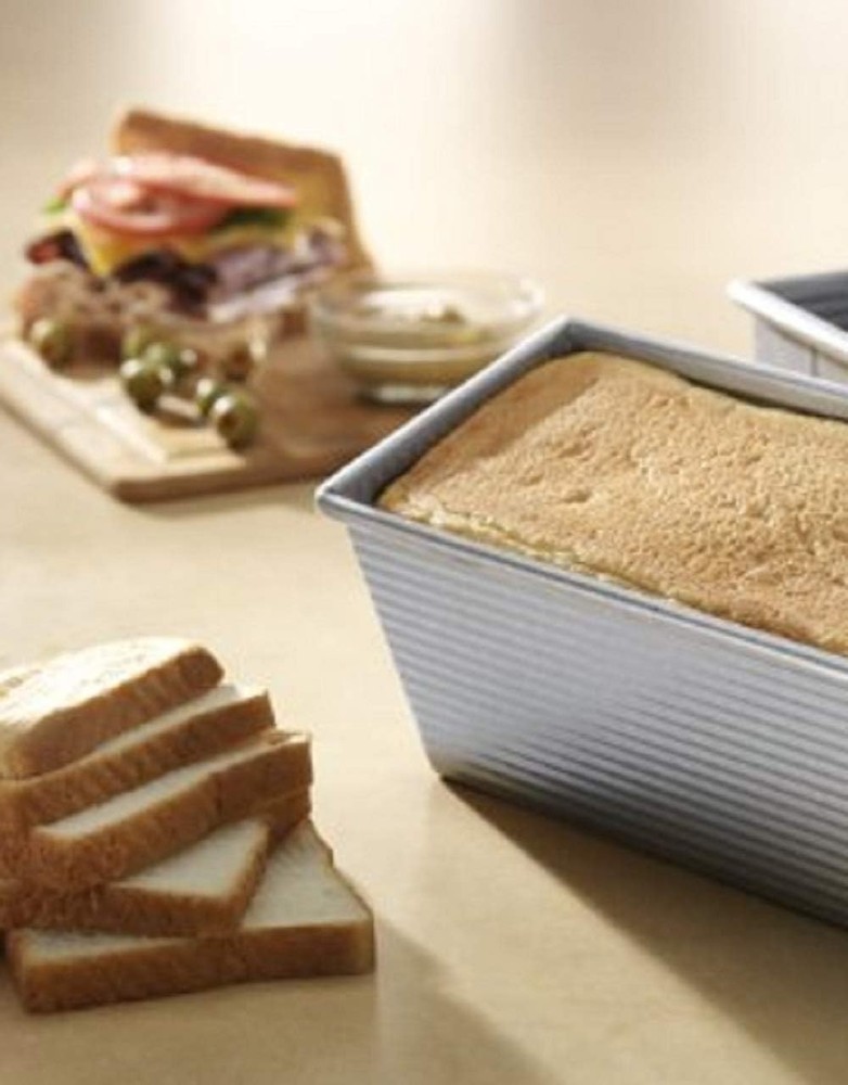 Bakeware Pullman Loaf Pan Small Aluminized Steel Oven Safe 9x4