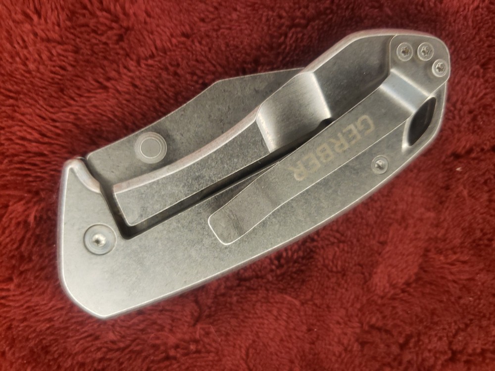 Gerber Kettlebell Pocket Knife Frame Lock Plain Edge Blade kettlebell