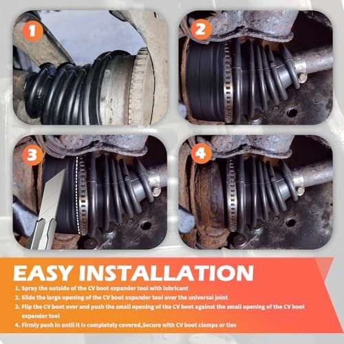CV Boot Repair Kit Includes CVs Boot Expander Tool,Soft CV Axle Boots Repair