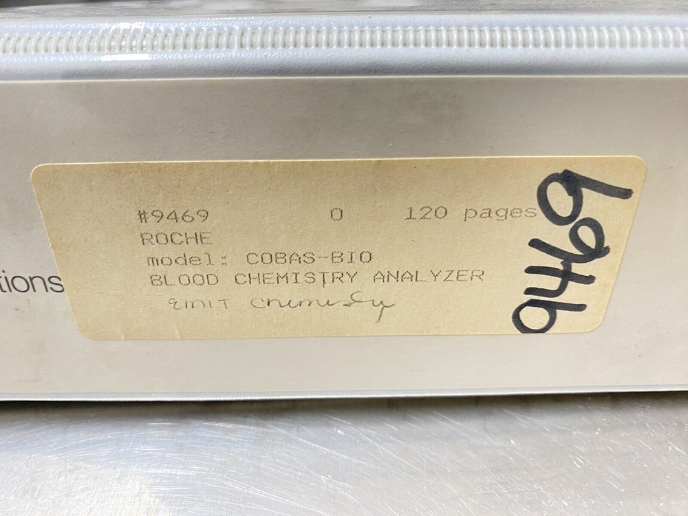 Roche Diagnostics Cobas-bio Emit Chemistry Adaptations - Users Guide / Manual