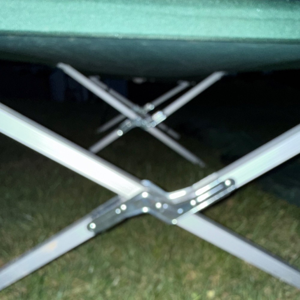 Field & Stream Green Foldable Portable Camping Cot Canvas Metal Frame