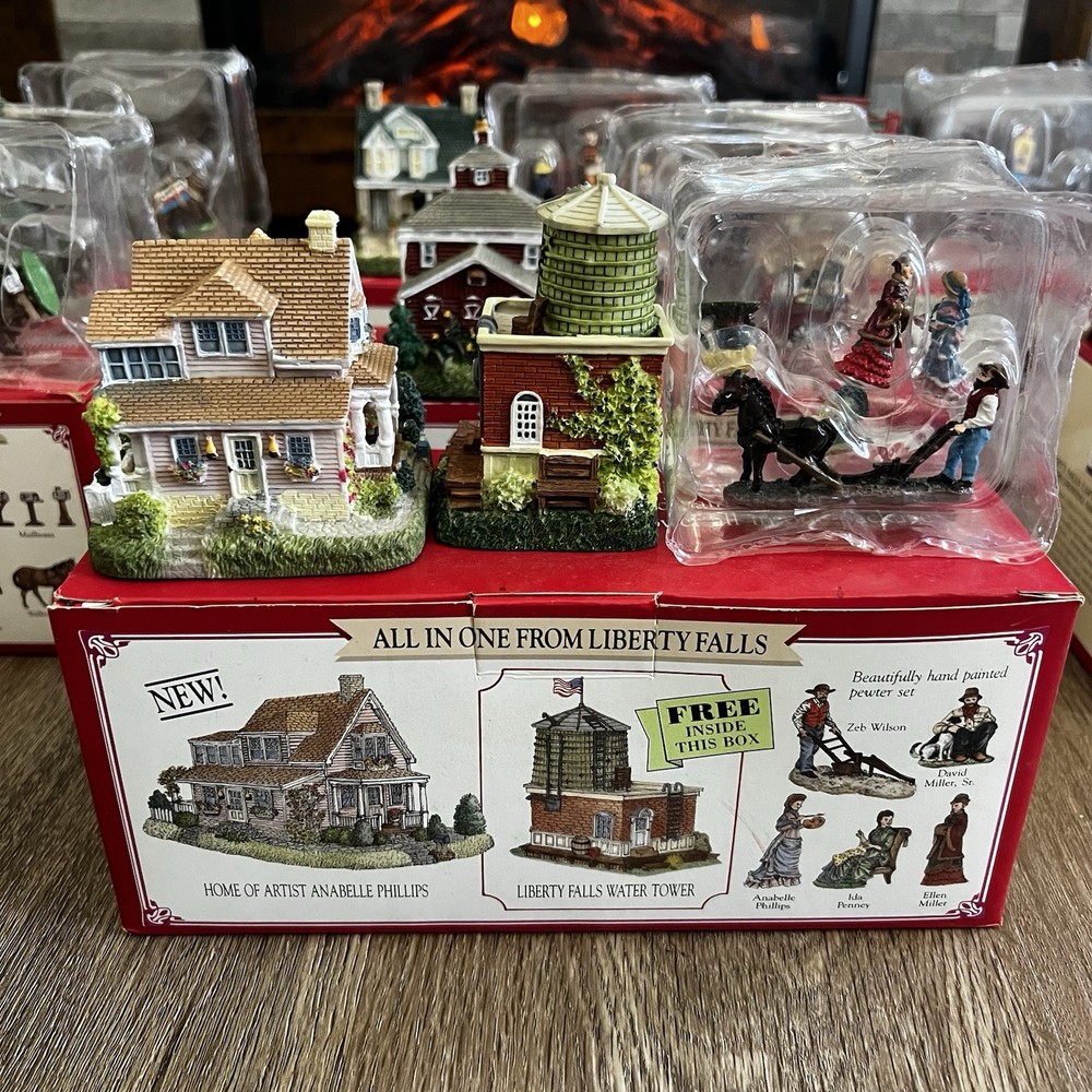 LIBERTY FALLS Collection 11 Boxes Mini Figures & Pweters Bundle