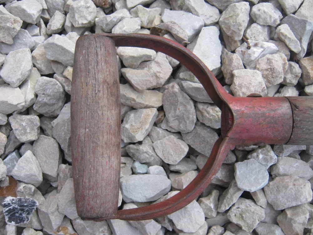 Rusty Original Vintage Primitive Shovel D Handle 43" long great decor