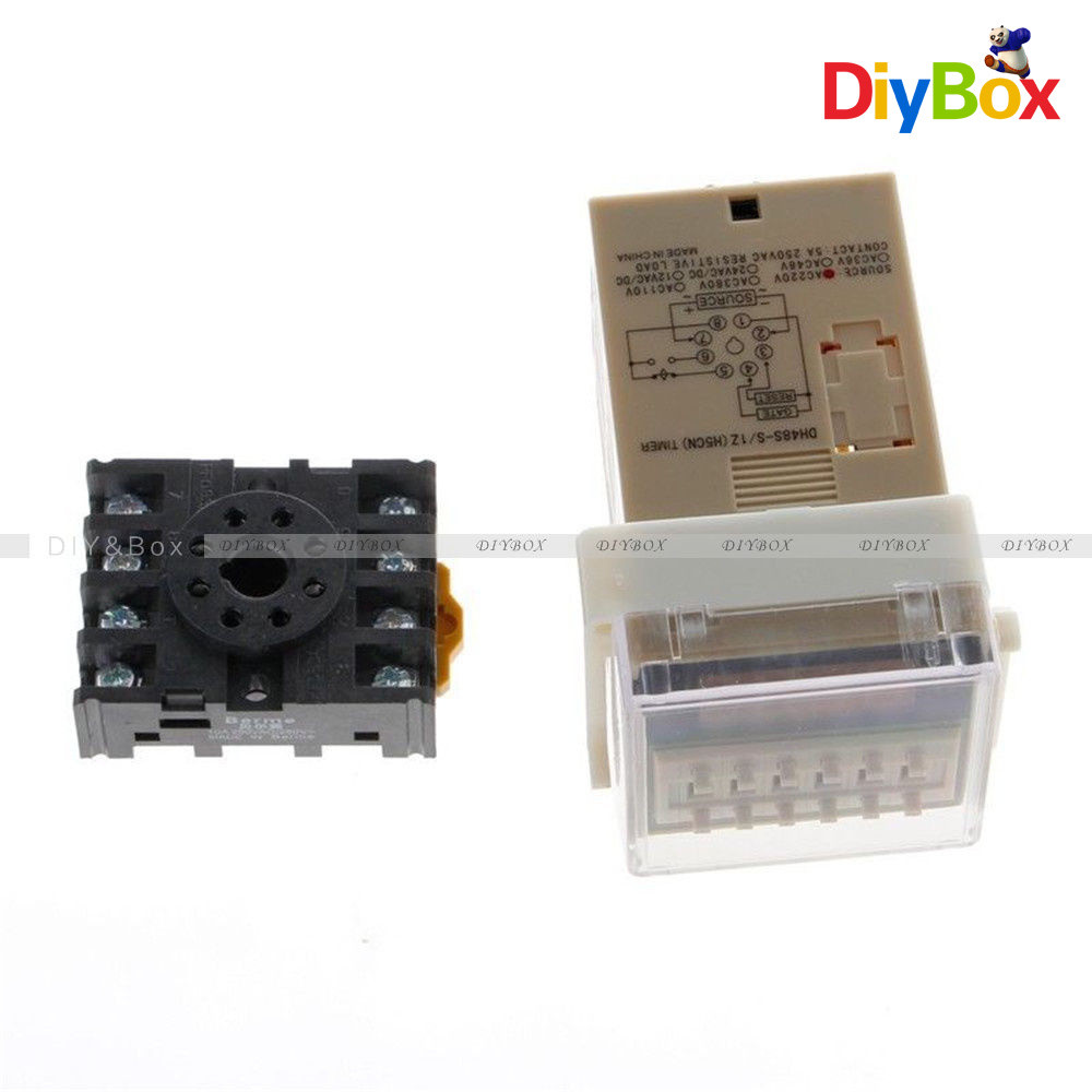 DH48S-S Digital AC 220V Precision Programmable Time Delay Relay With Socket Base