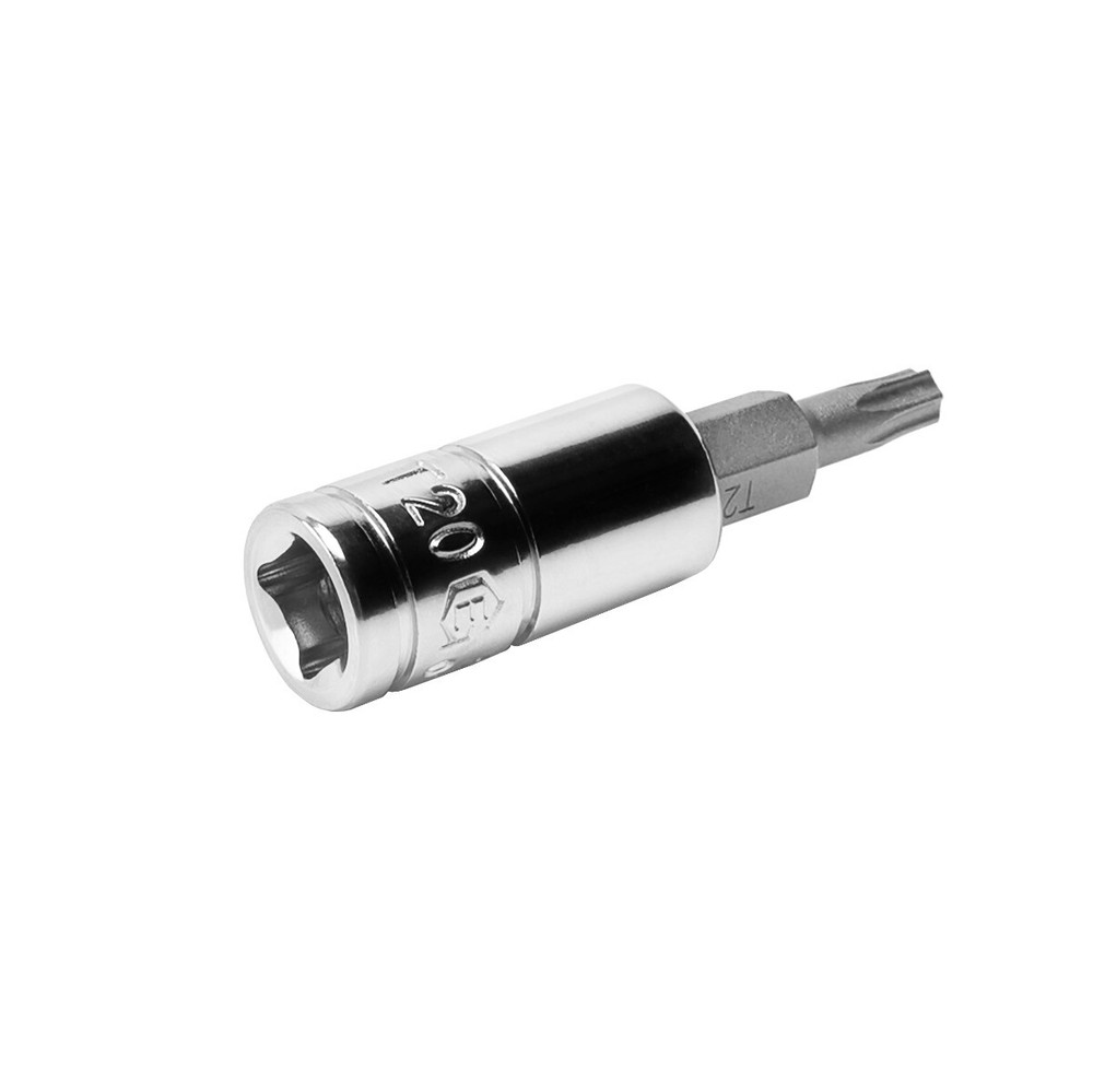 Genius Tools 1/4" Dr. T-20 Tamperproof Star Bit Socket, 45mmL - 208+7120