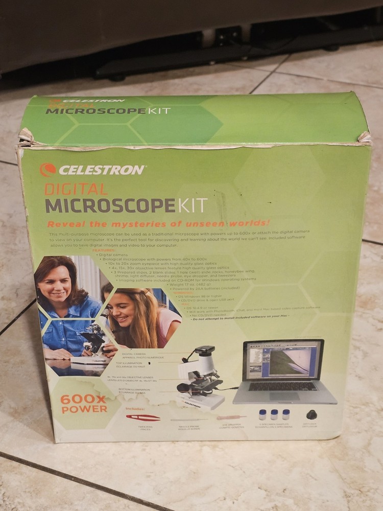 Celestron Digital Microscope Kit 40X to 600X Power