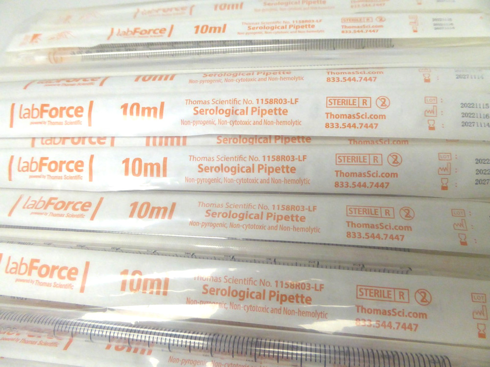 Thomas Scientific LabForce 10ml Serological Pipette Individually Wrapped 159ct