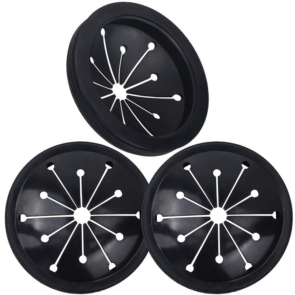 3 Pcs Garbage Disposal Splash Guards Sink Baffle 3, Black