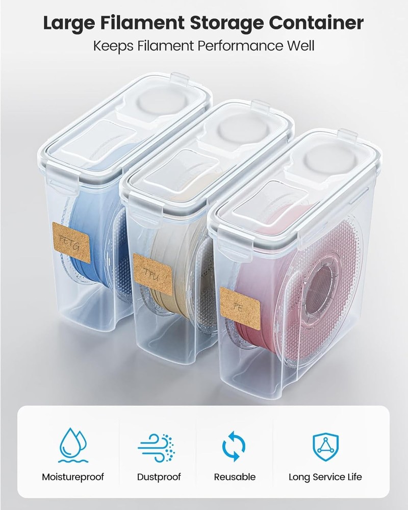 Filament Storage Box 6 Pack for 3D Printer Sealing Dustproof Water-Proof