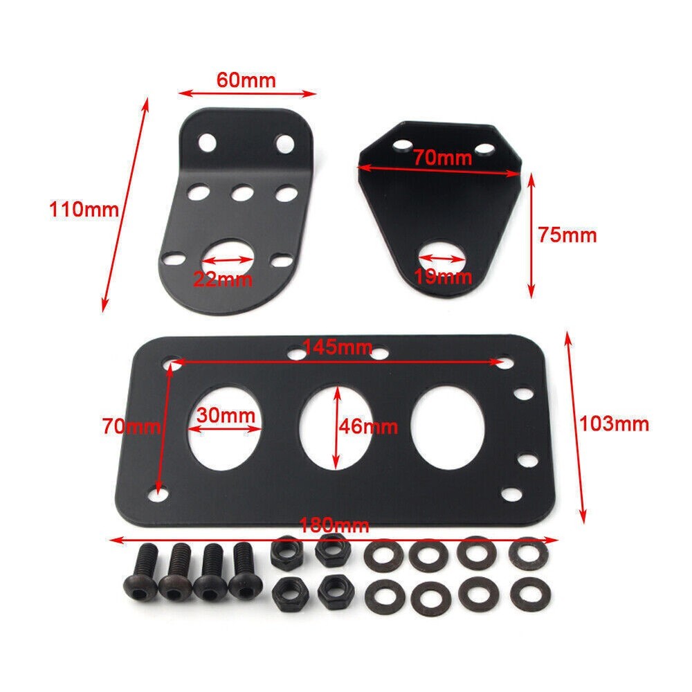 For Harley Choppers Side Mount Motor Tail Light w/ License Plate Bracket Holder