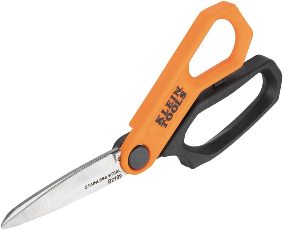 Klein Tools B2109 Heavy Duty Scissors, Multipurpose Utility 9-Inch, Orange