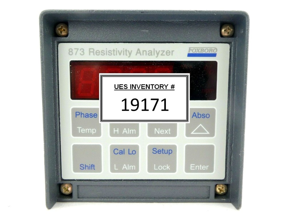 Foxboro 873RS-BTWFGZ Resistivity Analyzer 873 Working Surplus