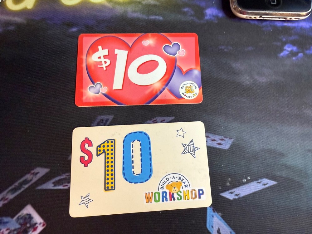 Build – A – Bear Workshop Gift Cards (2 X $10.00)
