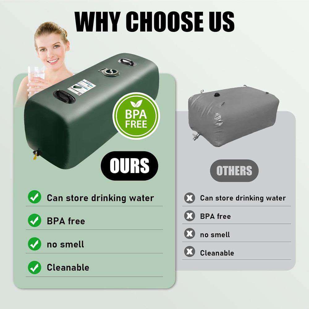 Drinking Water Storage Container,Portable Water Storage Bladder, RV Foldable Wat
