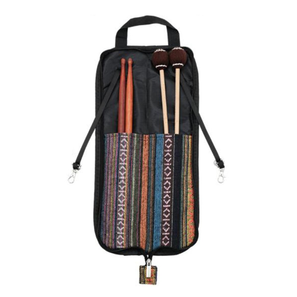 Printed Drumsticks Bag Holder with Floor Tom Hooks Percussion Accessories