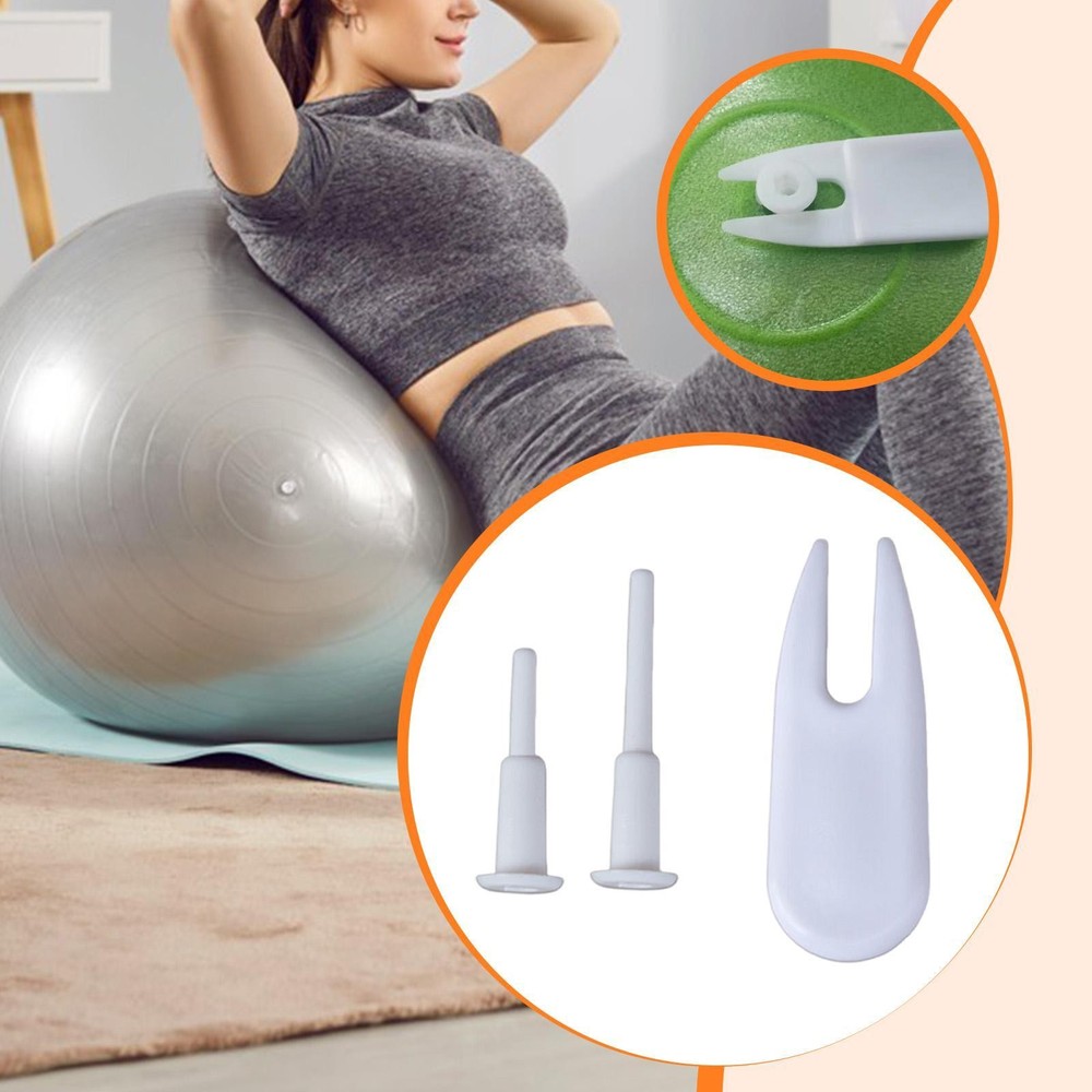 2Pcs Exercise Ball Plugs Replacement Convenient Lightweight White with Plug