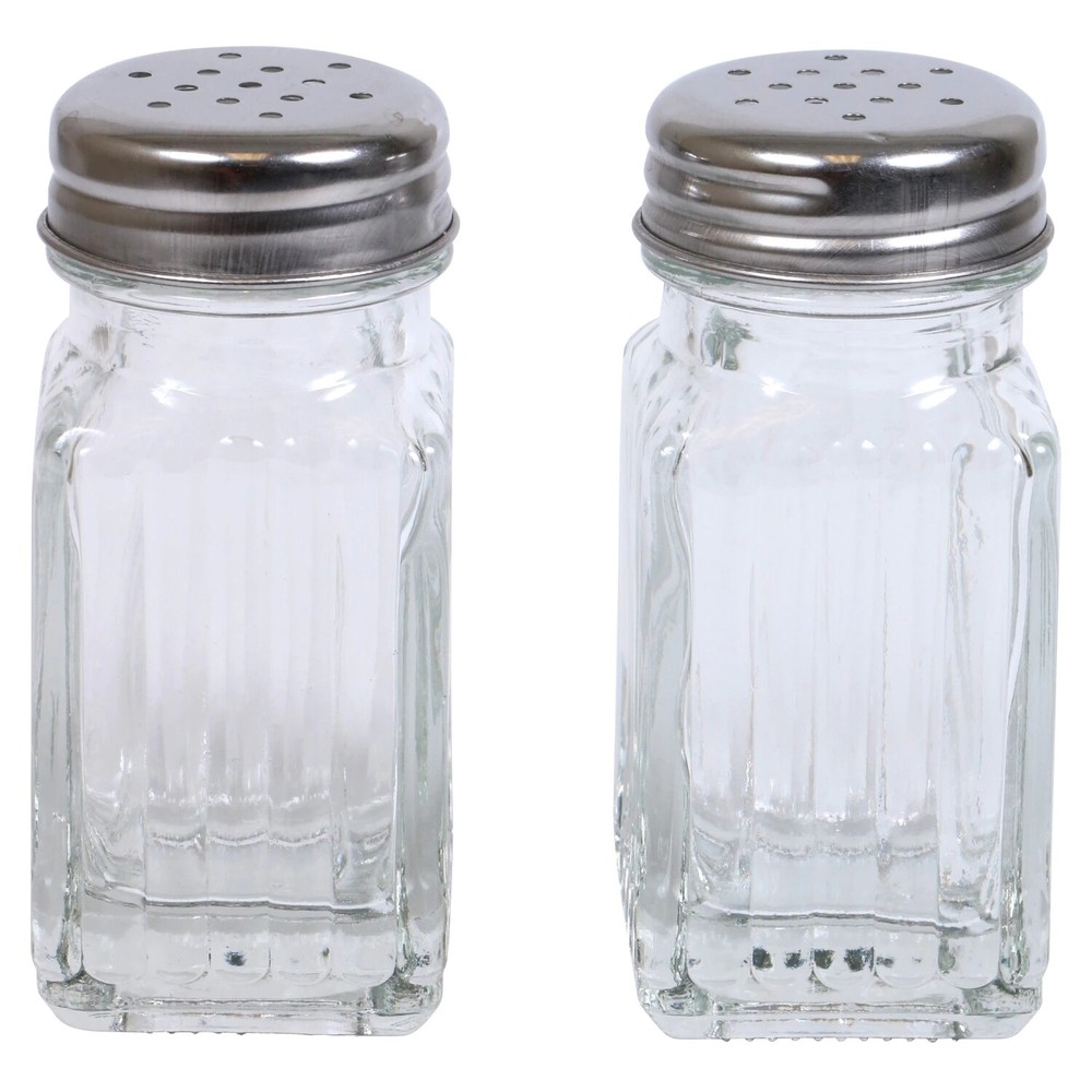 Clear Glass Salt and Pepper Shakers