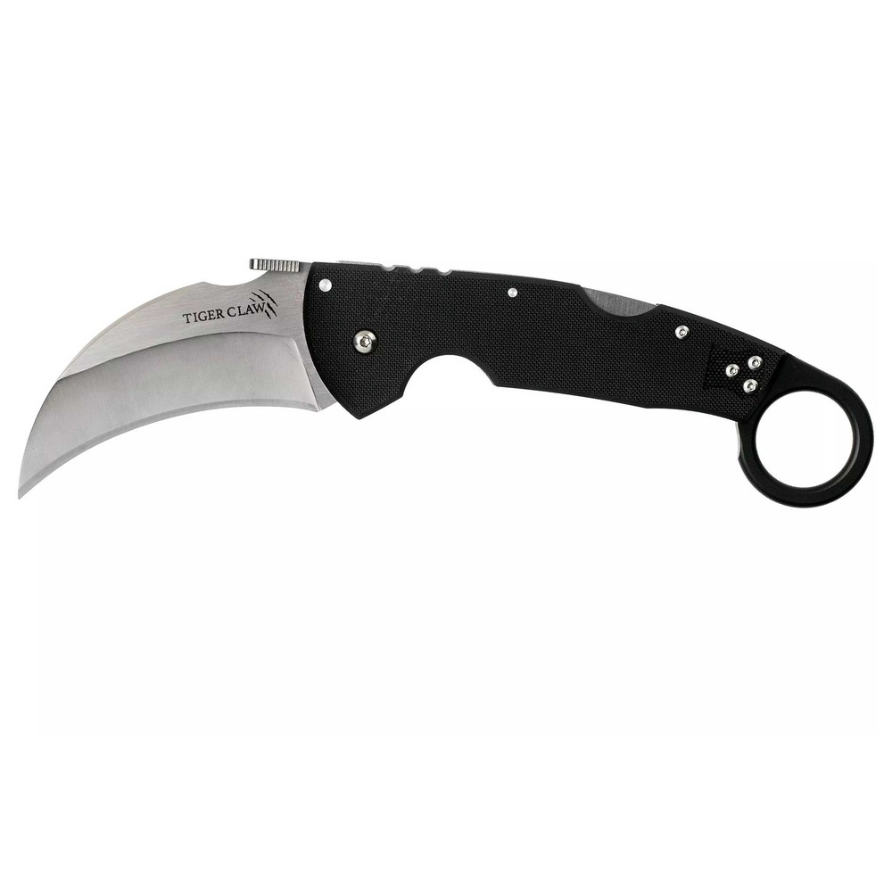 Cold Steel Folding Knife Tiger Claw Karambit Plain Edge with Tri-Ad lock CS22C