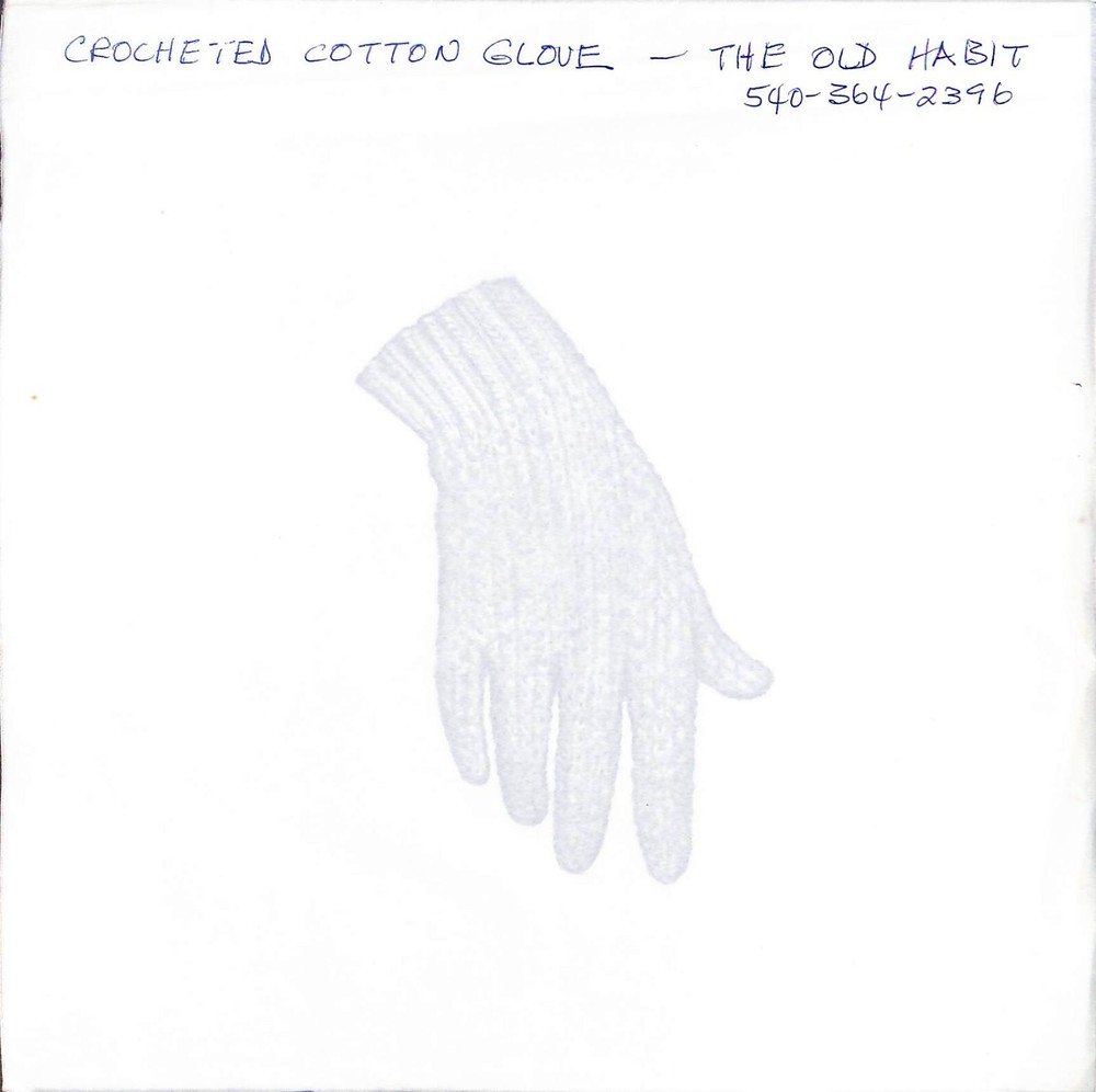 Crocheted Cotton Glove Graphite Drawing