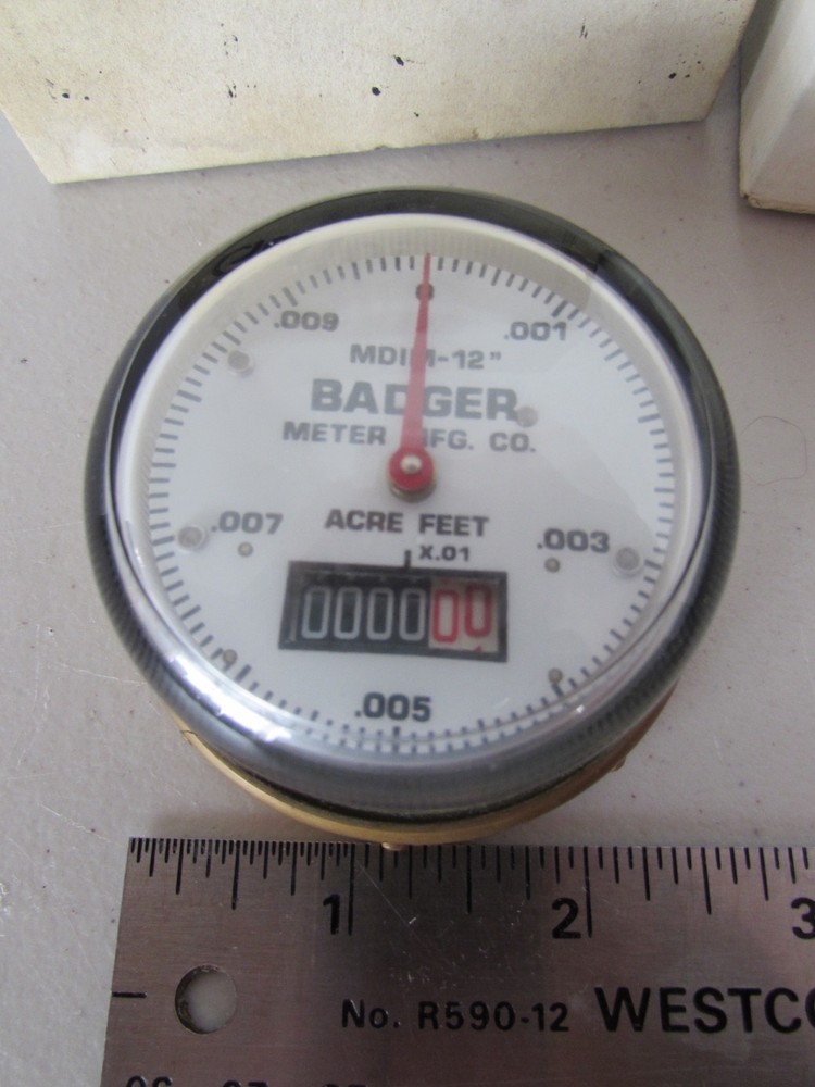 MDIM-12” Badger Meter Mfg. Co. Gauge Acre Feet