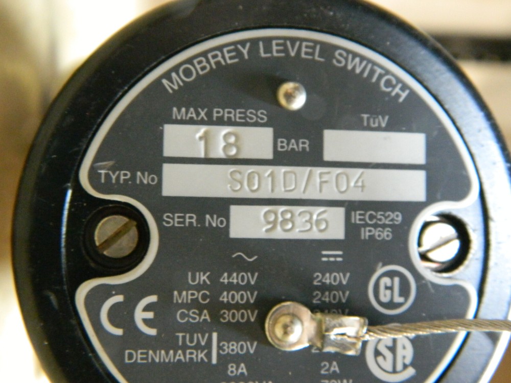 Bestobell Mobrey Level Switch S01D/F04 Bronze Float Switch