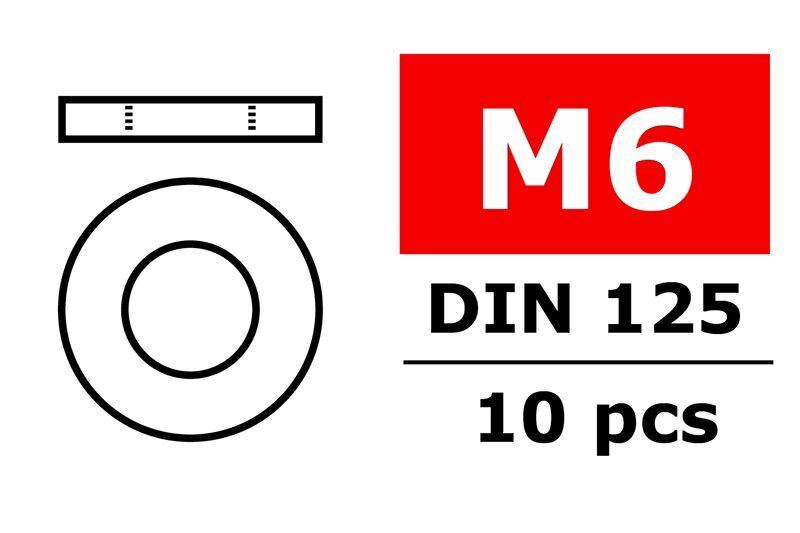 Corally - Washer M6, Galvanized Steel, 10pcs