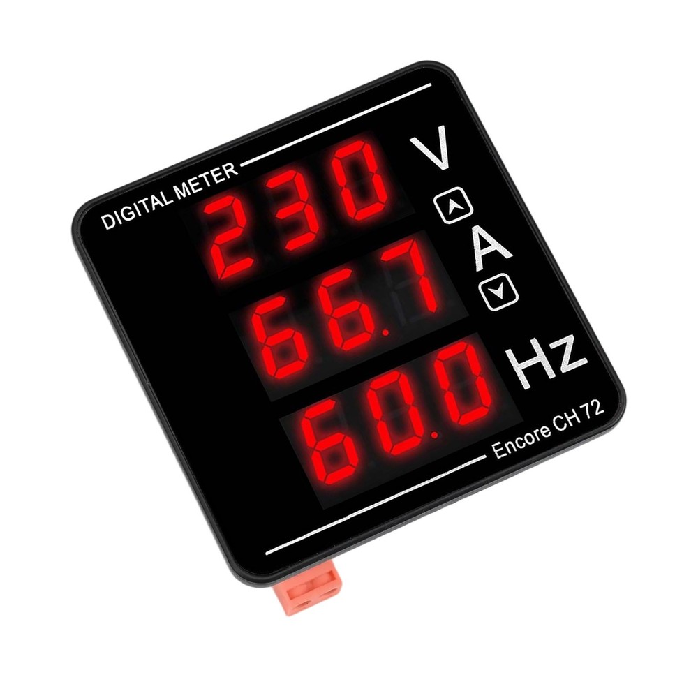 Combination Current Voltage Frequency Meter for Electromechanical Devices