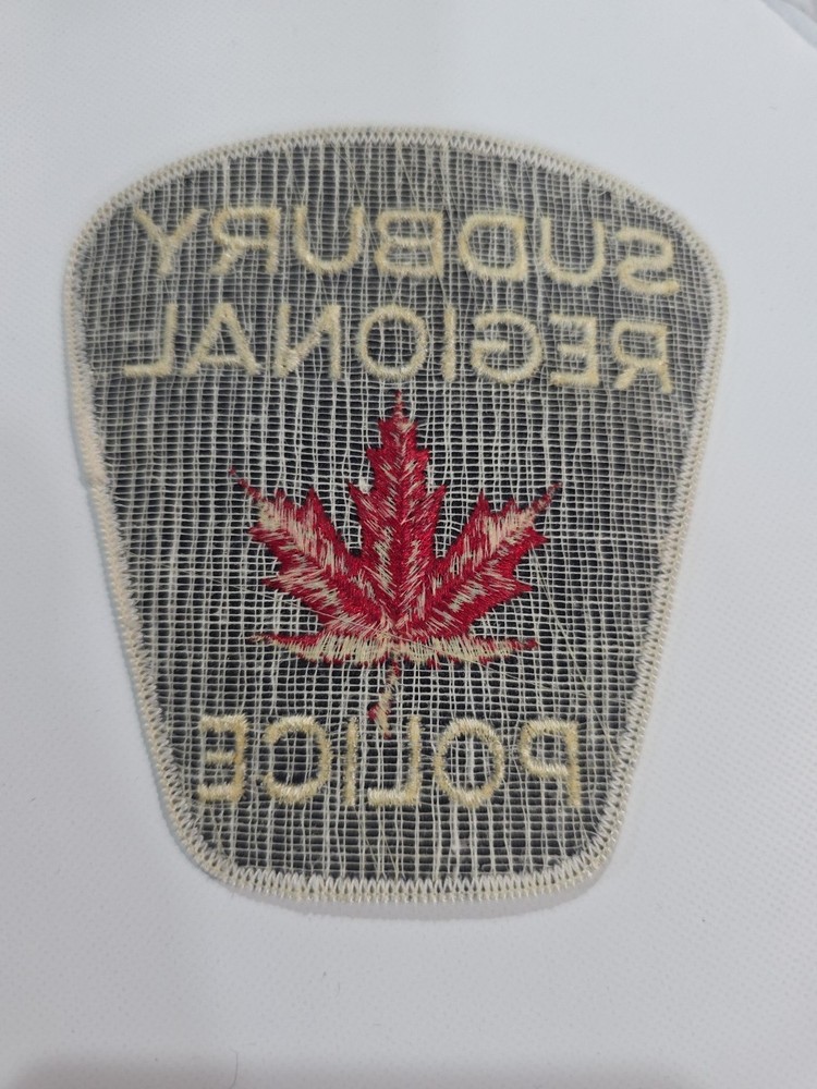 Sudbury Regional Police Canada) Uniform Take-Off Shoulder Patch Obsolete