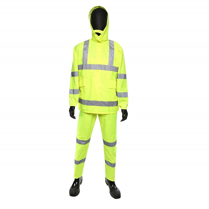 ANSI Type R Class 3 Three-Piece Rainsuit, Reflective, 4033