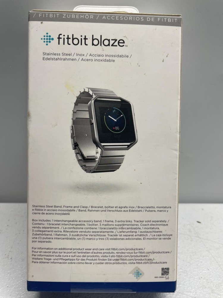 Fitbit Blaze Accessory Band, Metal, Silver, Standard