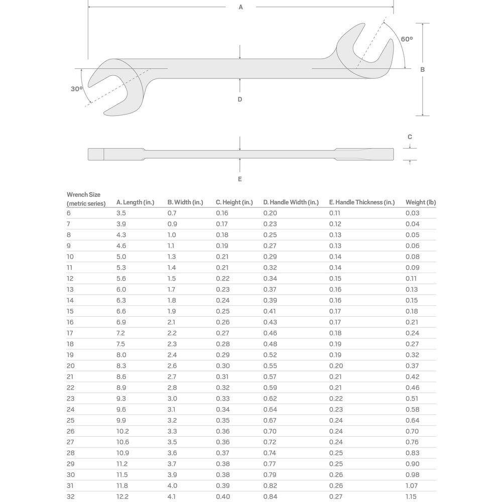 13 Mm Angle Head Open End Wrench