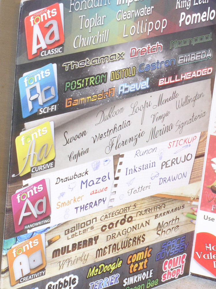 SEALED Summitsoft Creative Fonts Collection PC Windows/Mac Download AND DISC!