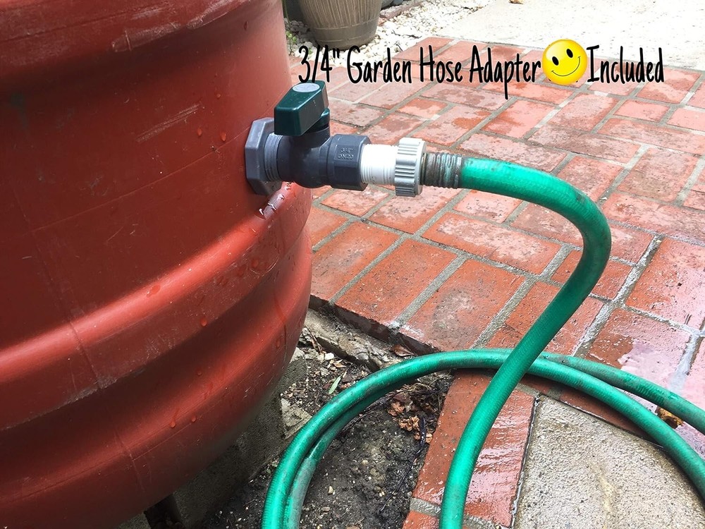 UV-Resistant PVC Bulkhead Fitting Kit for Rain Barrels - Maximum Flow Design