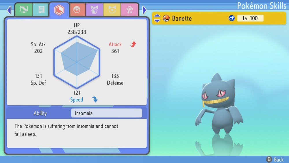 Shiny Banette 6IVs Pokemon BDSP