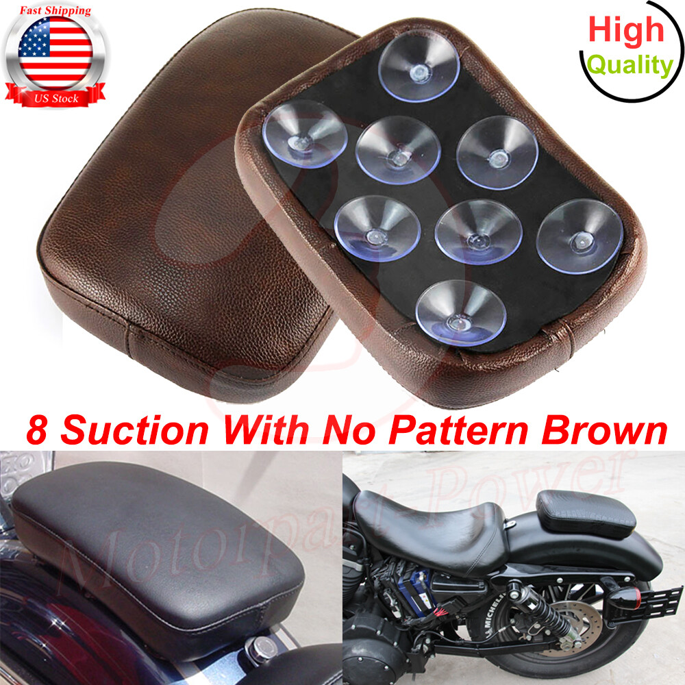 Rectangular Pillion Passenger Pad Seat 6/8 Suction Cup Pad For Harley Motorcycle