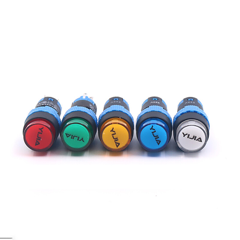Latching/Momentary Round Push Button Switch 12mm 1 NO 1 NC LED Illuminated LA12
